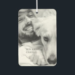 Black and White Dog Photo  Air Freshener<br><div class="desc">The black and white dog photo air freshener for dog lovers. This monochrome design looks great with black and white photos.</div>