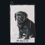 Black and White Dog Photo  Golf Towel<br><div class="desc">The black and white dog photo golf towel makes a great gift for golfers. Customize with your image and a quote.</div>