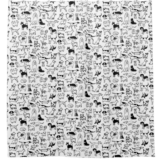 Black and White Dogs Pattern | Cute Canine Lover's (Front)