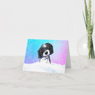 Black and White Doodle Folded Greeting Card