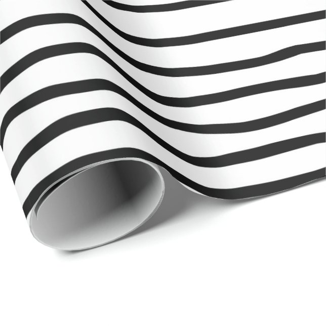 Black and white doodle wrapping paper (Roll Corner)