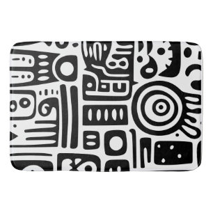 Black and white doodles 1 of 4 bath mat