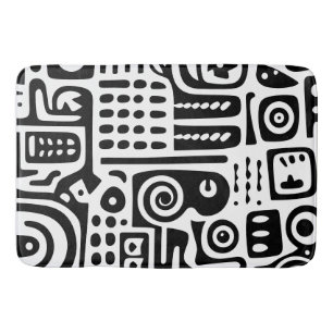Black and white doodles 3 of 4 bath mat