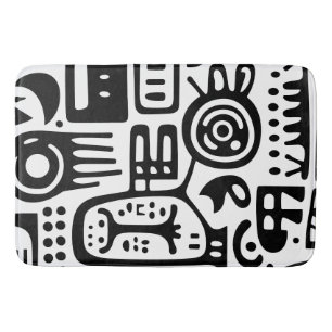 Black and white doodles 4 of 4 bath mat