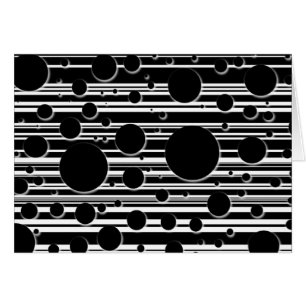 Black and White Dots and Stripes