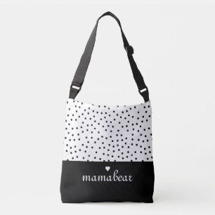 Black and White Dots Crossbody Crossbody Bag