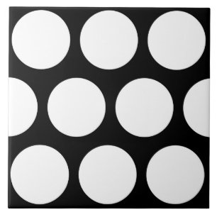 Black and White Dots Pattern Tile