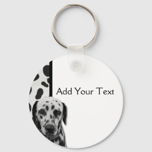 Black and White Dotty Dalmatian Keychain