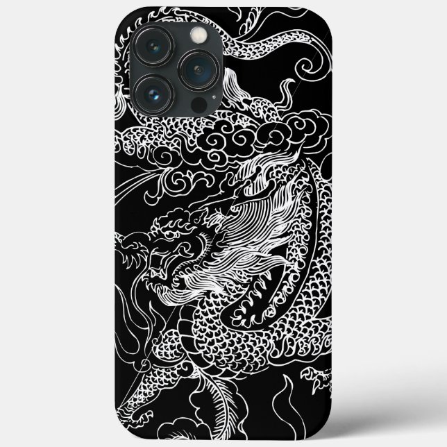 Black and White Dragon Case-Mate iPhone Case (Back)