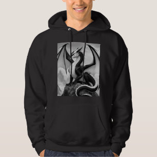 Black and white dragon hoodie