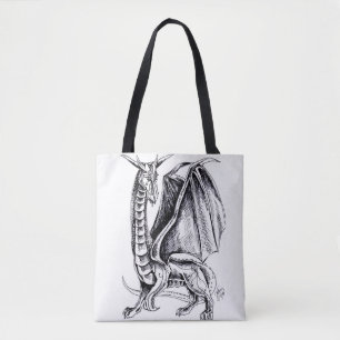 Black and White Dragon Tote