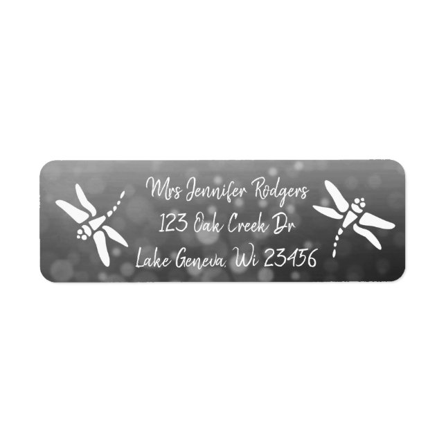 Black and white Dragonfly (Front)