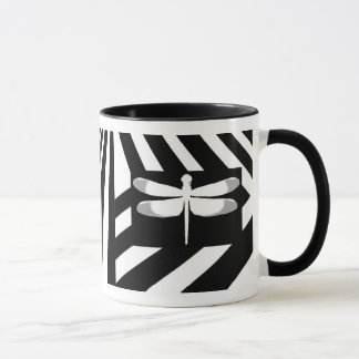 Black and White Dragonfly Mug