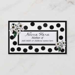 Black and White Edelweiss Mommy Card