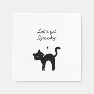 Black and White Edgy Grungy Halloween Napkins