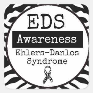 Black and White Ehlers-Danlos syndrome EDS Sticker