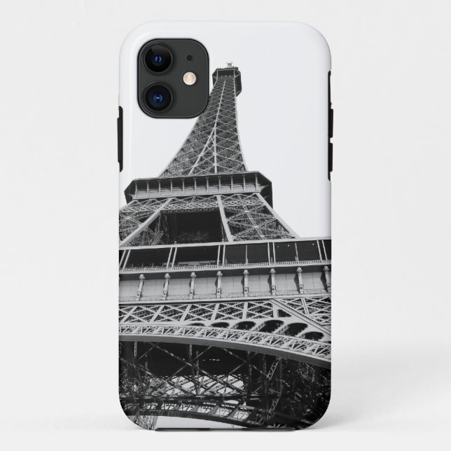 Black and White Eiffel Tower Case-Mate iPhone Case (Back)
