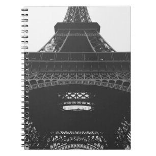 Black and White Eiffel Tower Notebook