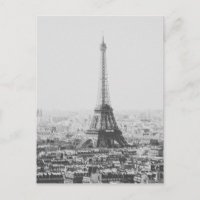 Black and White Eiffel Tower Paris Photography