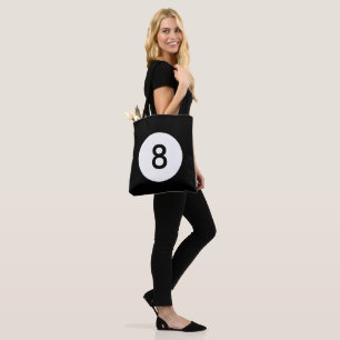 Black And White Eight  Ball Tote Bag