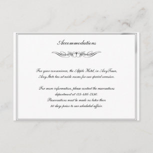 Black and White Elegance Grooms Gay Wedding Insert