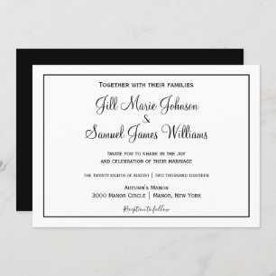 Black and White Elegance Invitation