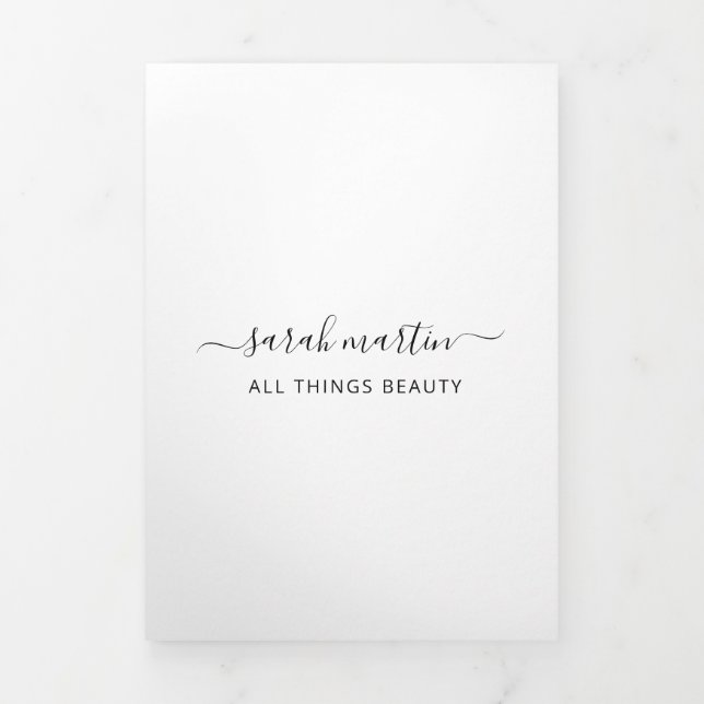 Black and White Elegant Business Trifold Brochure (Cover)