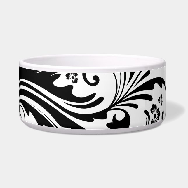 Black and White Elegant Damask (Right)