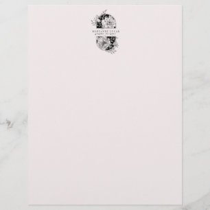 Black and White Elegant Floral Flyer
