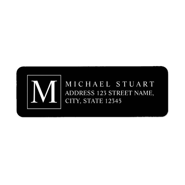 Black and White Elegant Monogram (Front)