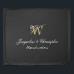 Black And White Elegant Monogram Newlywed Wedding  Duvet Cover<br><div class="desc">Black And White Elegant Monogram Newlywed Wedding Duvet Cover. Personalized black and white and gold monogrammed duvet cover. Perfect gift for newly weds, or beautiful for your own bedroom. Click personalize this template to customize it with your own names, your own monogram initial and your own date quickly and easily....</div>