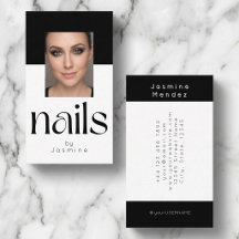 Black And White Elegant Photo Nail Technician