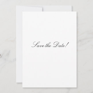 Black and White Elegant Script Wedding Save The Date