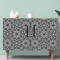 Black and White Elegant Vintage Damask Pattern