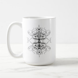 Black and White Empire Tribal Design Coffee Mug