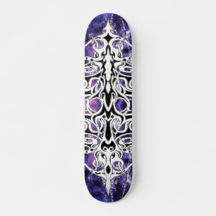 Black and White Empire Tribal Design Skateboard