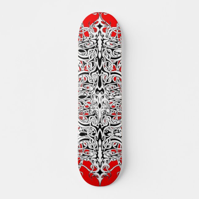 Black and White Empire Tribal Design Skateboard (Front)