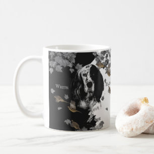Black and white English setter        Coffee Mug
