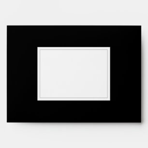 Black and White Envelope with Diamond Print lining
