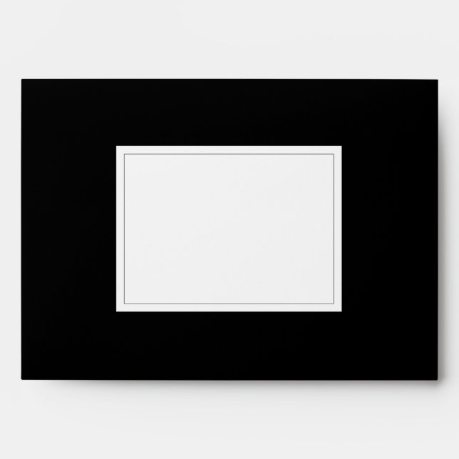 Black and White Envelope with Diamond Print lining (Front)