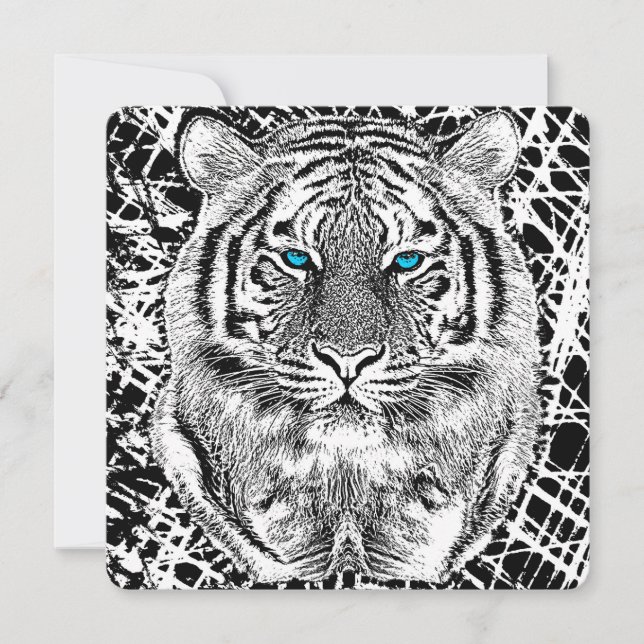 Black And White Eyes Tiger Graphic (Front)