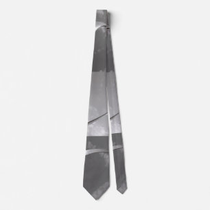 Black and White Famed Gateway Arch Collage Tie
