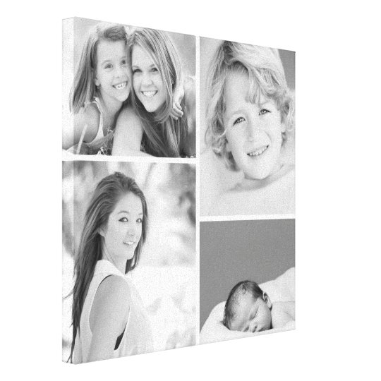 Black and White Family Photo Collage Canvas Print | Zazzle.ca
