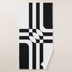 Black and white fantasy bath towel set