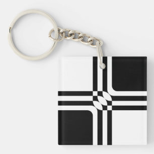 Black and white fantasy keychain