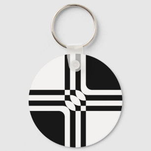 Black and white fantasy keychain