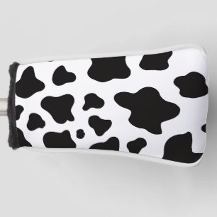 Black and white Faux Cowhide  Golf Head Cover