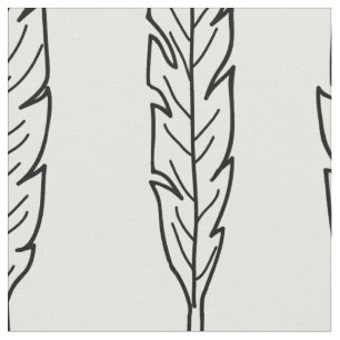 Black and white feathers. Modern scandinavian Fabric