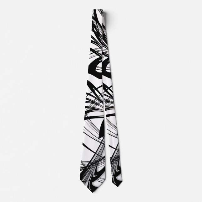 Black and White Fern Glen Tie (Front)