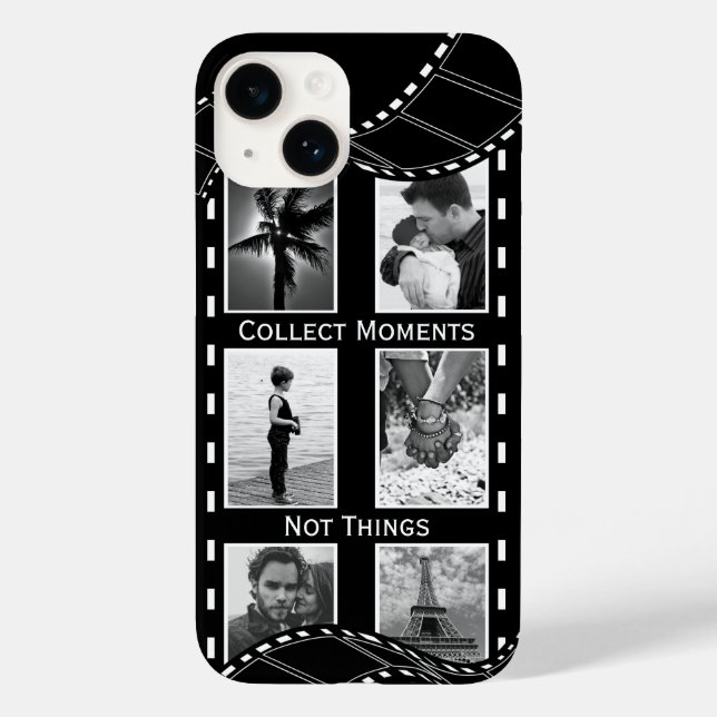 Black and White Film Reel Custom Photo Case-Mate iPhone Case (Back)